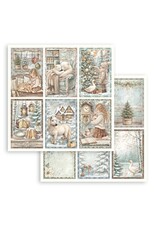 STAMPERIA STAMPERIA WHITE CHRISTMAS 6 CARDS 12x12 CARDSTOCK