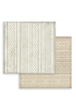 STAMPERIA STAMPERIA WHITE CHRISTMAS KNITTED PATTERNS 12x12 CARDSTOCK