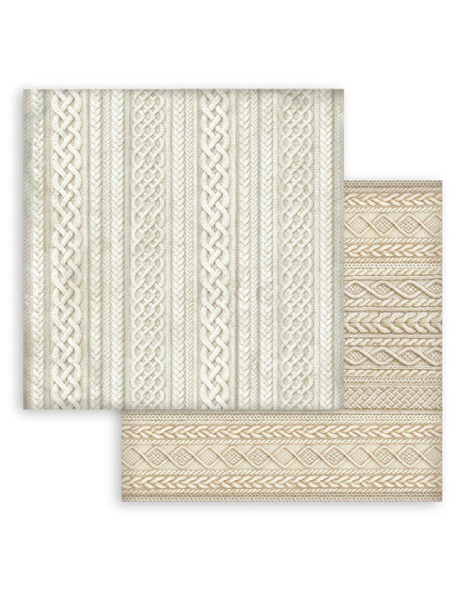STAMPERIA STAMPERIA WHITE CHRISTMAS KNITTED PATTERNS 12x12 CARDSTOCK