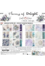 CRAFT O'CLOCK CRAFT O'CLOCK FLOWERS OF DELIGHT 8x8 MIX PAPER PAD 24 SHEETS