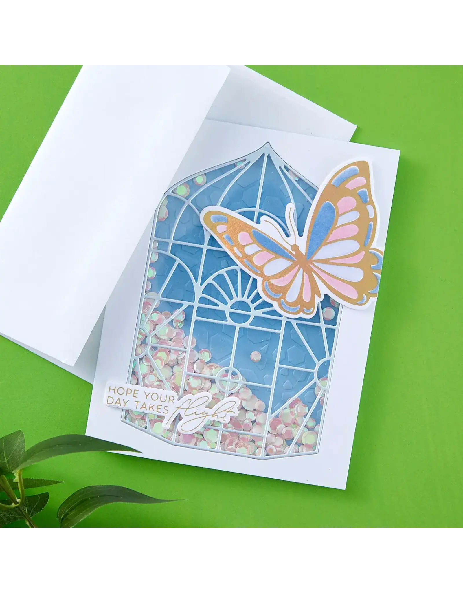 SPELLBINDERS SPELLBINDERS LARGE DIE OF THE MONTH BOTANICAL ATRIUM DIE SET