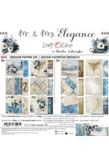 CRAFT O'CLOCK CRAFT O'CLOCK MR & MRS. ELEGANCE 8x8 MIX PAPER PAD 24 SHEETS