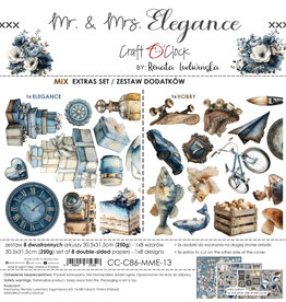 CRAFT O'CLOCK CRAFT O'CLOCK MR & MRS ELEGANCE EXTRAS SET - MIX 12x12 COLLECTION PACK 8 SHEETS