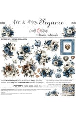 CRAFT O'CLOCK CRAFT O'CLOCK MR & MRS ELEGANCE EXTRAS SET - FLOWERS 12x12 COLLECTION PACK 8 SHEETS