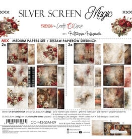 CRAFT O'CLOCK CRAFT O'CLOCK SILVER SCREEN MAGIC 8x8 MIX PAPER PAD 24 SHEETS