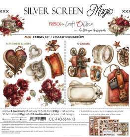 CRAFT O'CLOCK CRAFT O'CLOCK SILVER SCREEN MAGIC EXTRAS SET - MIX 12x12 COLLECTION PACK 8 SHEETS