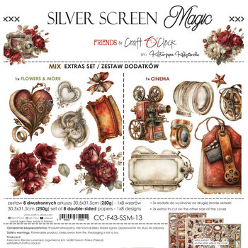 CRAFT O'CLOCK CRAFT O'CLOCK SILVER SCREEN MAGIC EXTRAS SET - MIX 12x12 COLLECTION PACK 8 SHEETS