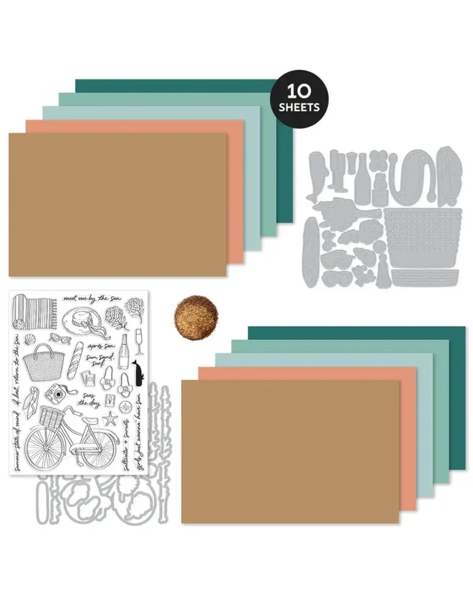 SPELLBINDERS SPELLBINDERS/HERO ARTS JUNE CARD KIT OF THE MONTH SUMMER STATE OF MIND