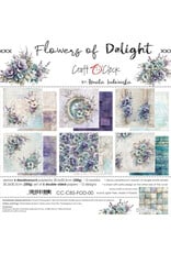 CRAFT O'CLOCK CRAFT O'CLOCK FLOWERS OF DELIGHT 12x12 PAPER PAD 6 SHEETS
