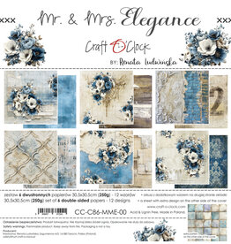 CRAFT O'CLOCK CRAFT O'CLOCK MR & MRS ELEGANCE 12x12 PAPER PAD 6 SHEETS