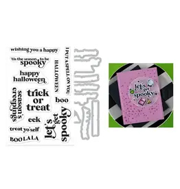 HERO ARTS HERO ARTS HOCUS POCUS COLLECTION SEASON'S CREEPINGS CLEAR STAMP AND DIE SET