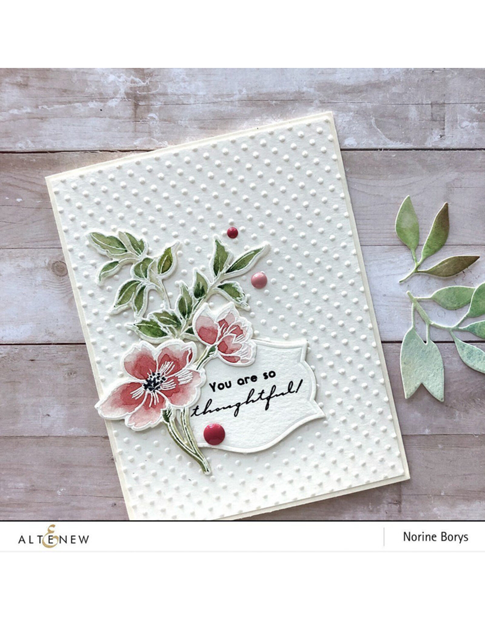 ALTENEW ALTENEW RED COSMOS ENAMEL DOTS