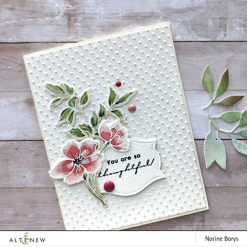 ALTENEW ALTENEW RED COSMOS ENAMEL DOTS