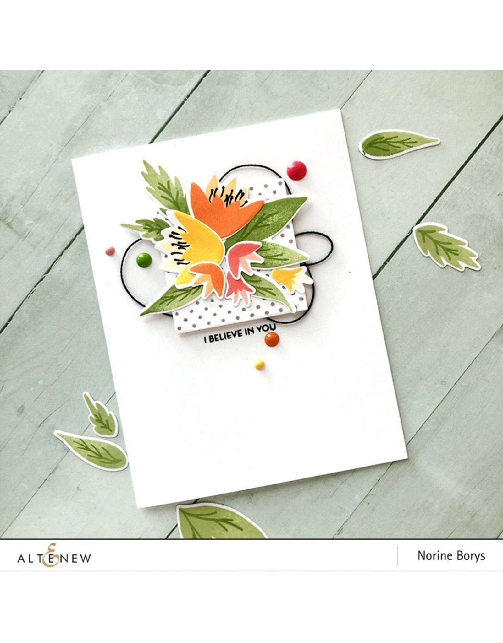 ALTENEW ALTENEW RED COSMOS ENAMEL DOTS