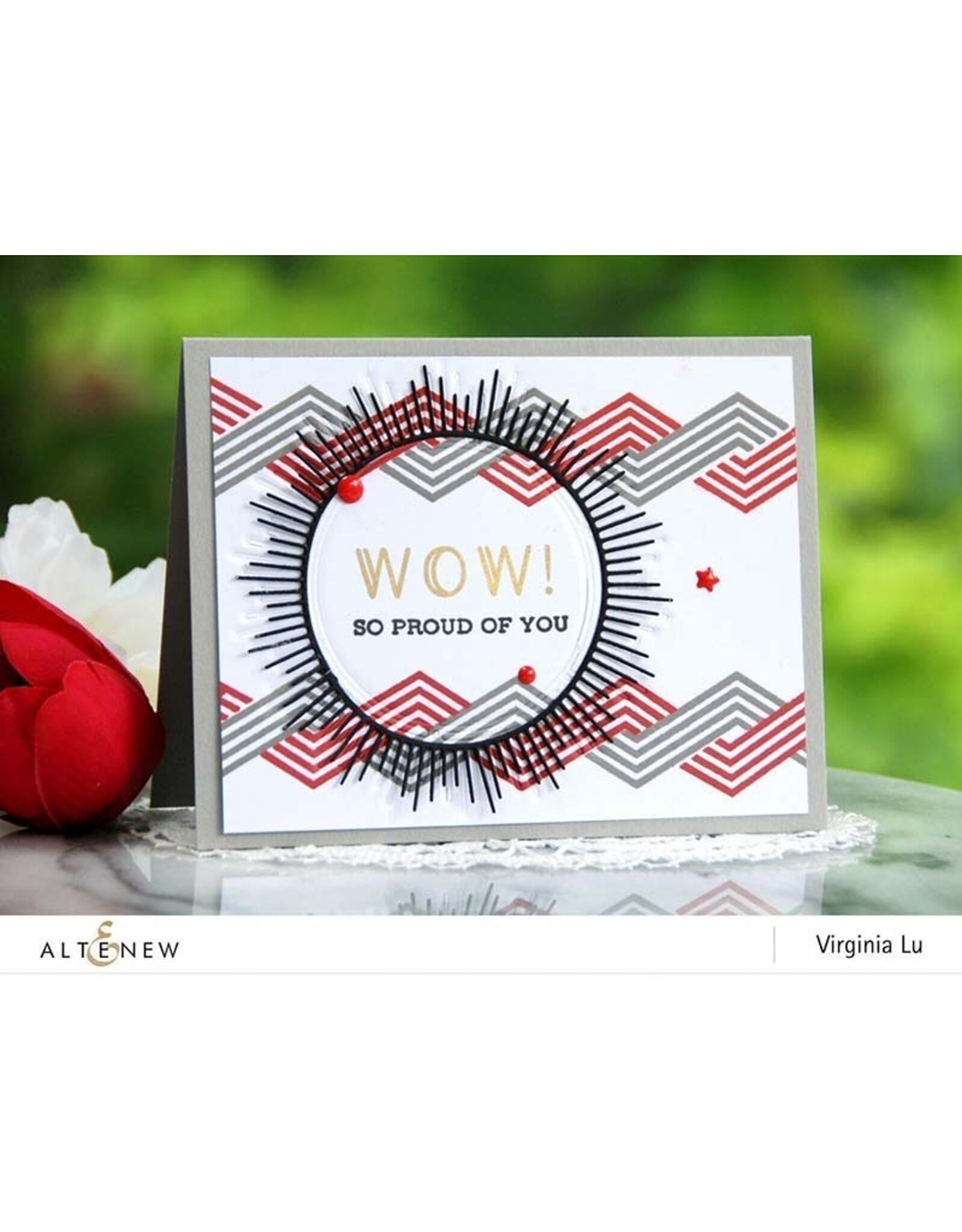ALTENEW ALTENEW RED COSMOS ENAMEL DOTS