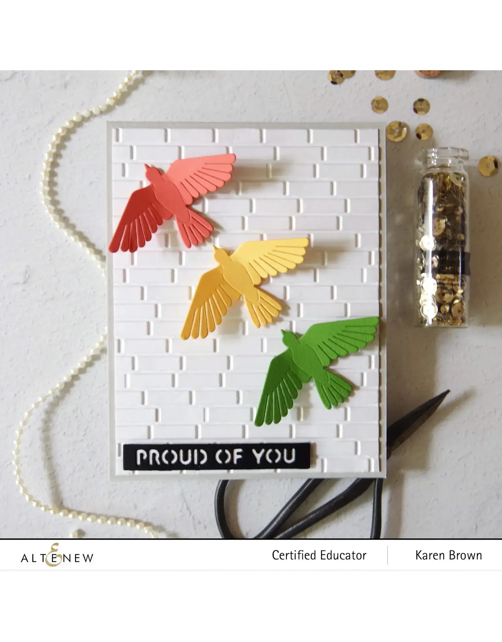 ALTENEW ALTENEW BRICK WALL 3D EMBOSSING FOLDER