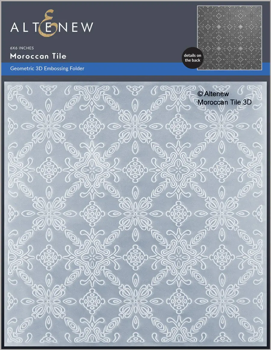 ALTENEW ALTENEW MOROCCAN TILE 3D EMBOSSING FOLDER