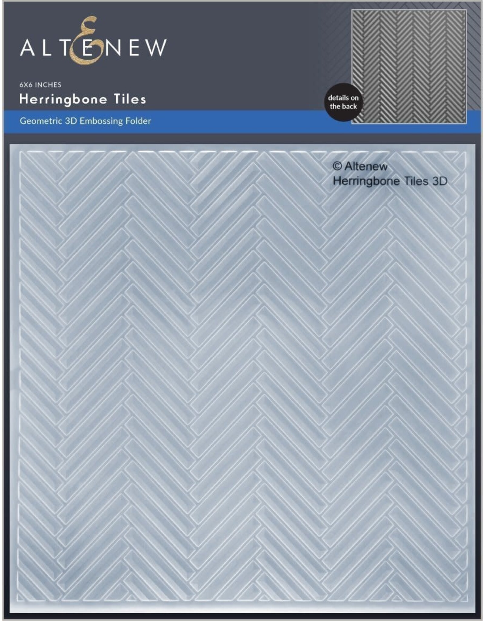 ALTENEW ALTENEW HERRINGBONE TILES 3D EMBOSSING FOLDER