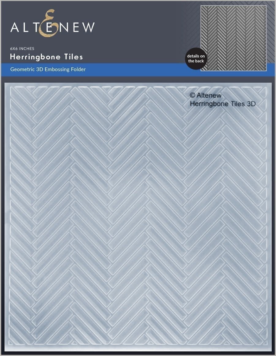ALTENEW ALTENEW HERRINGBONE TILES 3D EMBOSSING FOLDER