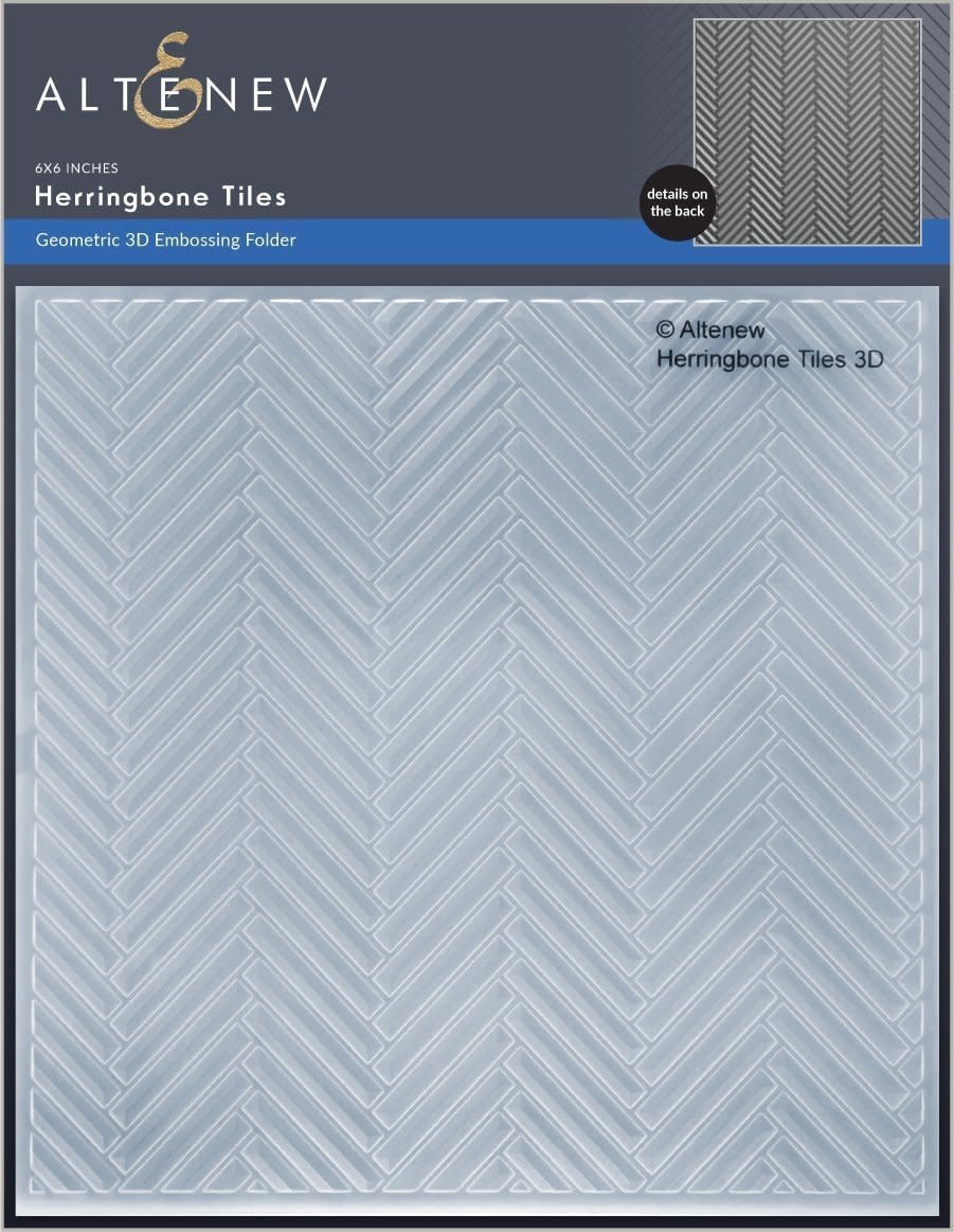 ALTENEW ALTENEW HERRINGBONE TILES 3D EMBOSSING FOLDER