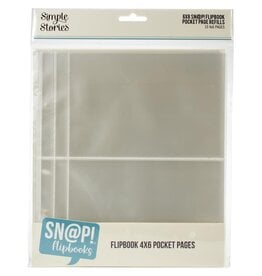 SIMPLE STORIES SIMPLE STORIES SN@P! FLIPBOOK POCKET PAGES REFILLS 4X6 POCKETS 10PK