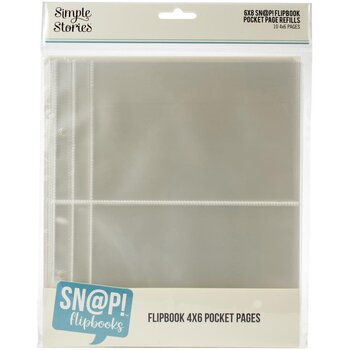 SIMPLE STORIES SIMPLE STORIES SN@P! FLIPBOOK POCKET PAGES REFILLS 4X6 POCKETS 10PK