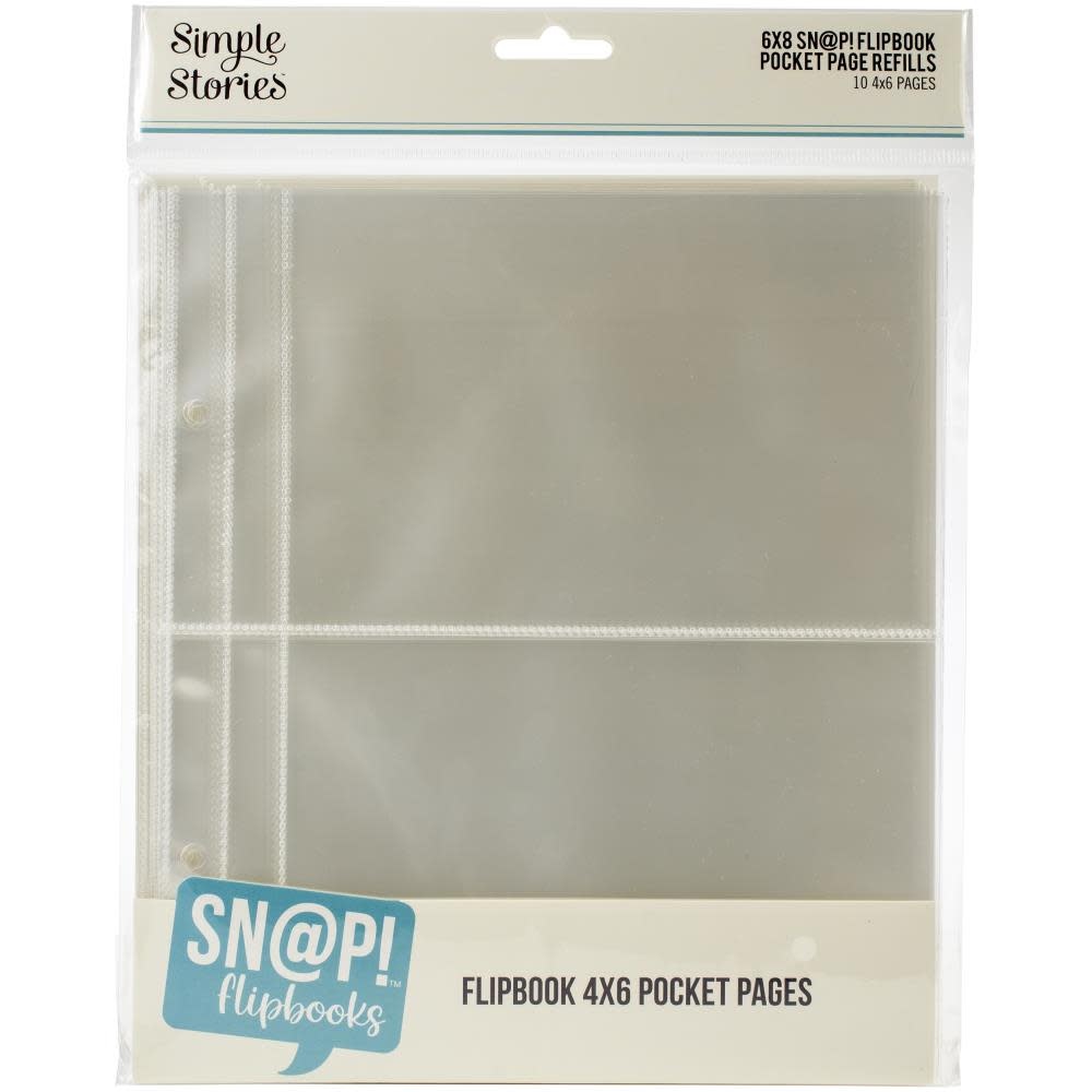 SIMPLE STORIES SIMPLE STORIES SN@P! FLIPBOOK POCKET PAGES REFILLS 4X6 POCKETS 10PK