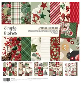 SIMPLE STORIES SIMPLE STORIES SIMPLE VINTAGE OLD-FASHIONED CHRISTMAS 12x12 COLLECTION KIT