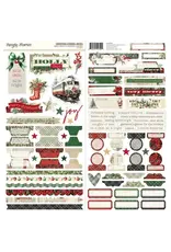 SIMPLE STORIES SIMPLE STORIES SIMPLE VINTAGE OLD-FASHIONED CHRISTMAS 12x12 CARDSTOCK STICKERS BASICS