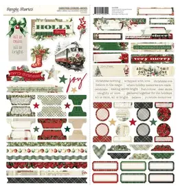 SIMPLE STORIES SIMPLE STORIES SIMPLE VINTAGE OLD-FASHIONED CHRISTMAS 12x12 CARDSTOCK STICKERS BASICS