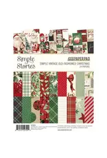 SIMPLE STORIES SIMPLE STORIES SIMPLE VINTAGE OLD-FASHIONED CHRISTMAS 6x8 PAPER PAD 24 SHEETS
