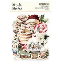 SIMPLE STORIES SIMPLE STORIES SIMPLE VINTAGE OLD-FASHIONED CHRISTMAS BITS & PIECES 92/PK
