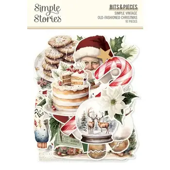 SIMPLE STORIES SIMPLE STORIES SIMPLE VINTAGE OLD-FASHIONED CHRISTMAS BITS & PIECES 92/PK