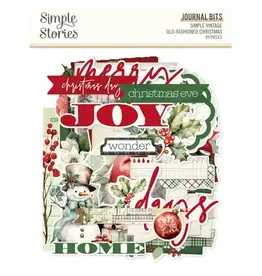 SIMPLE STORIES SIMPLE STORIES SIMPLE VINTAGE OLD-FASHIONED CHRISTMAS JOURNAL BITS & PIECES 89/PK