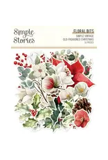 SIMPLE STORIES SIMPLE STORIES SIMPLE VINTAGE OLD-FASHIONED CHRISTMAS FLORAL BITS & PIECES 51/PK
