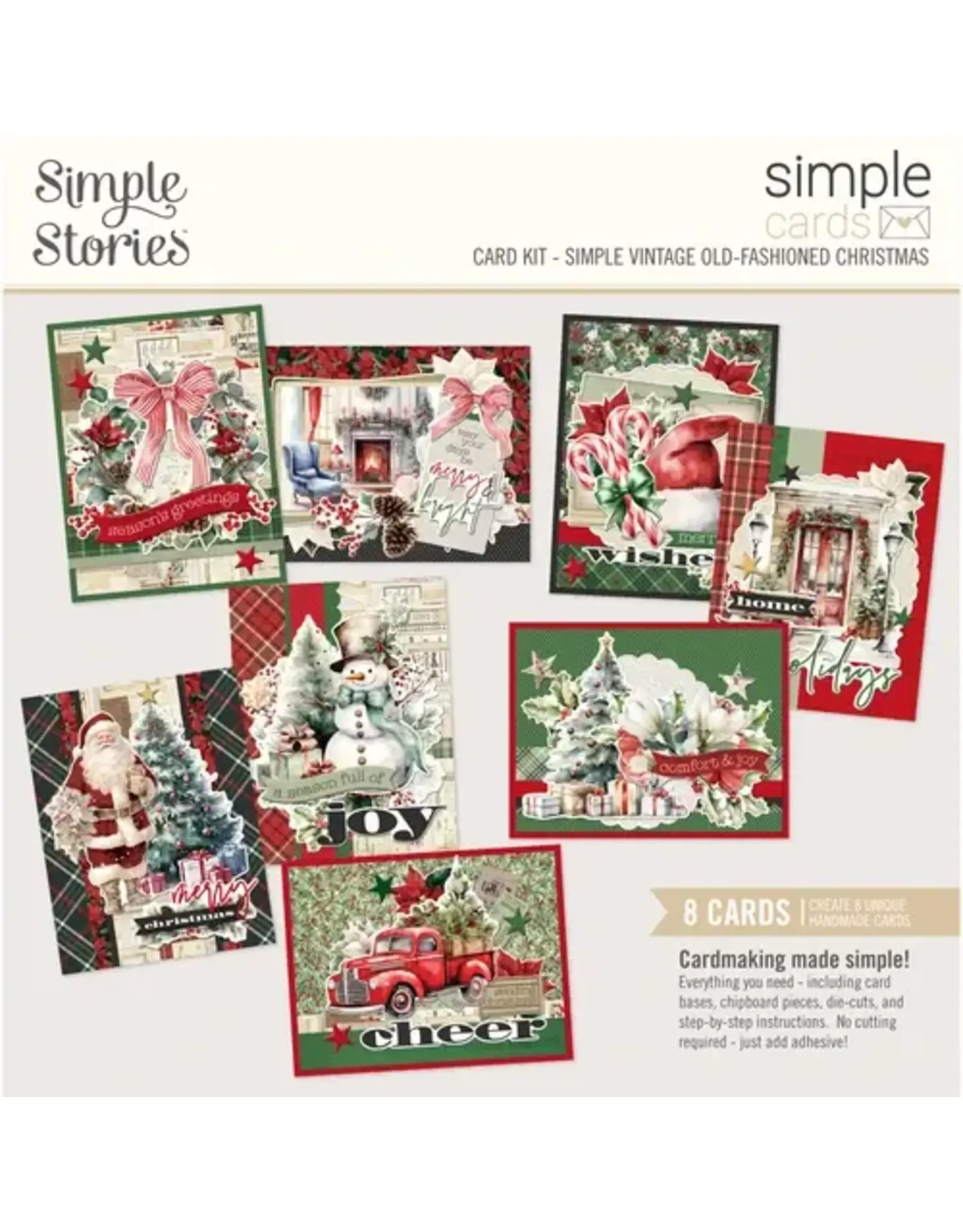 SIMPLE STORIES SIMPLE STORIES SIMPLE CARDS SIMPLE VINTAGE OLD-FASHIONED CHRISTMAS CARD KIT