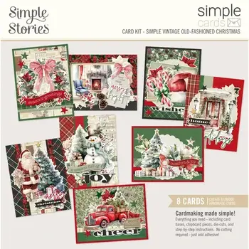 SIMPLE STORIES SIMPLE STORIES SIMPLE CARDS SIMPLE VINTAGE OLD-FASHIONED CHRISTMAS CARD KIT