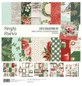 SIMPLE STORIES SIMPLE STORIES SIMPLE VINTAGE EVERGREEN MEMORIES 12x12 COLLECTION KIT