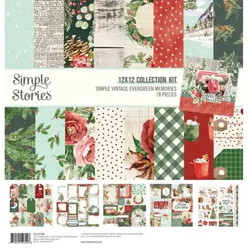SIMPLE STORIES SIMPLE STORIES SIMPLE VINTAGE EVERGREEN MEMORIES 12x12 COLLECTION KIT