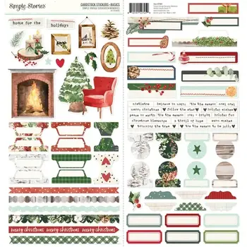 SIMPLE STORIES SIMPLE STORIES SIMPLE VINTAGE EVERGREEN MEMORIES 12x12 CARDSTOCK STICKERS BASICS