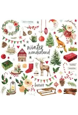 SIMPLE STORIES SIMPLE STORIES SIMPLE VINTAGE EVERGREEN MEMORIES CHIPBOARD PIECES 68/PK