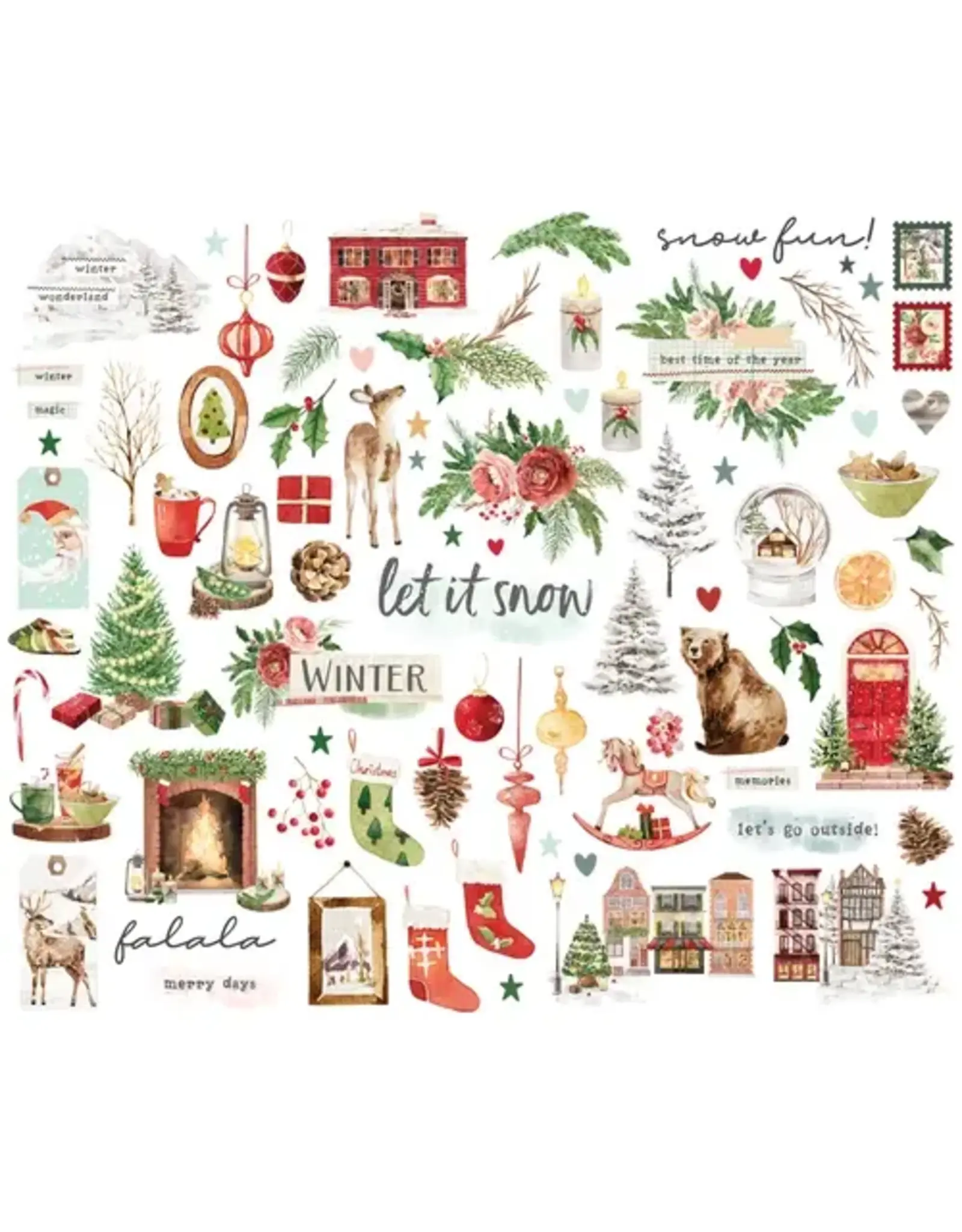 SIMPLE STORIES SIMPLE STORIES SIMPLE VINTAGE EVERGREEN MEMORIES BITS & PIECES 82/PK