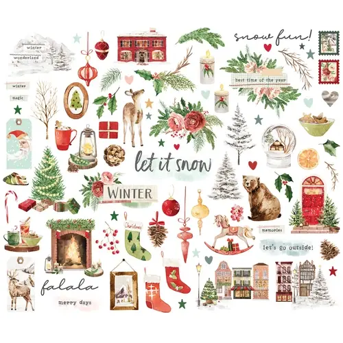 SIMPLE STORIES SIMPLE STORIES SIMPLE VINTAGE EVERGREEN MEMORIES BITS & PIECES 82/PK