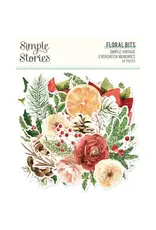 SIMPLE STORIES SIMPLE STORIES SIMPLE VINTAGE EVERGREEN MEMORIES FLORAL BITS & PIECES 42/PK