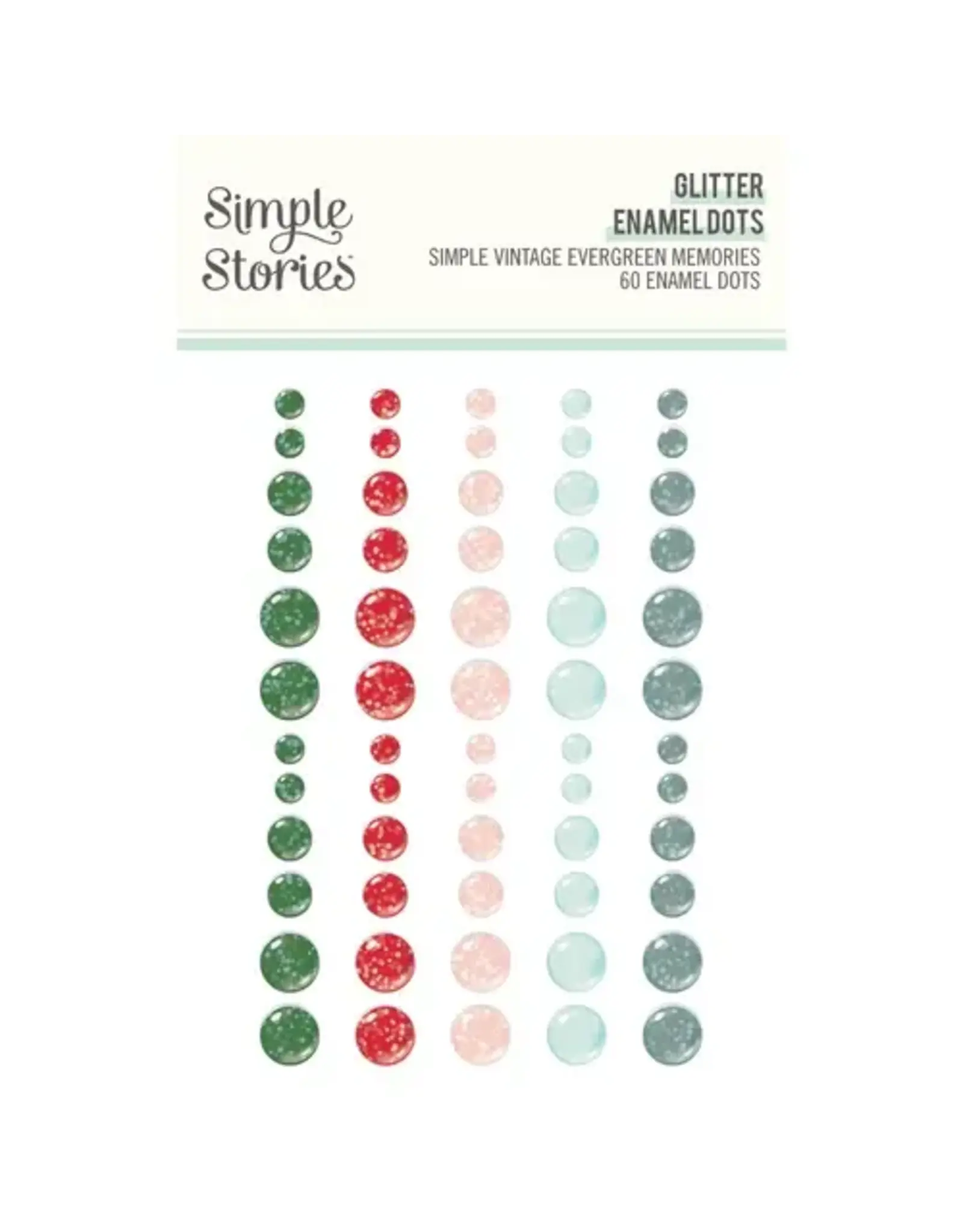 SIMPLE STORIES SIMPLE STORIES EVERGREEN MEMORIES GLITTER ENAMEL DOTS