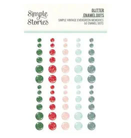 SIMPLE STORIES SIMPLE STORIES EVERGREEN MEMORIES GLITTER ENAMEL DOTS