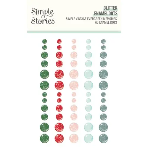 SIMPLE STORIES SIMPLE STORIES EVERGREEN MEMORIES GLITTER ENAMEL DOTS