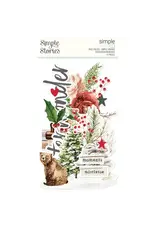 SIMPLE STORIES SIMPLE STORIES SIMPLE PAGES SIMPLE VINTAGE EVERGREEN MEMORIES PAGE PIECES 14/PK