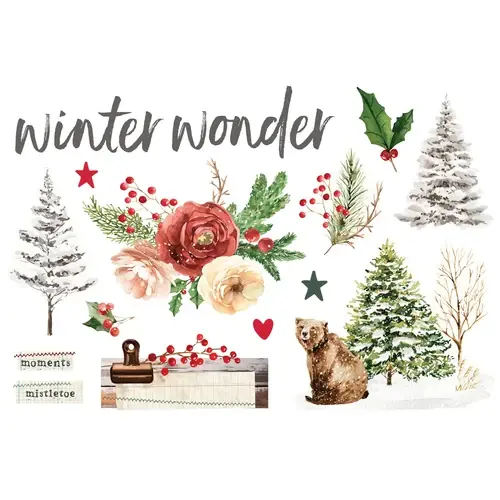 SIMPLE STORIES SIMPLE STORIES SIMPLE PAGES SIMPLE VINTAGE EVERGREEN MEMORIES PAGE PIECES 14/PK