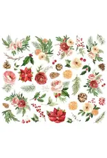 SIMPLE STORIES SIMPLE STORIES SIMPLE VINTAGE EVERGREEN MEMORIES FLORAL BITS & PIECES 42/PK